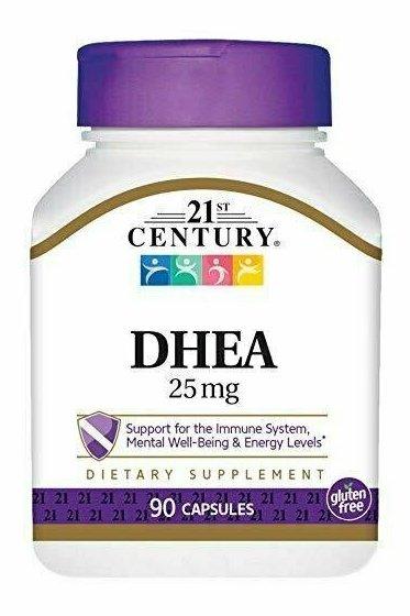 21st Century DHEA 25 mg Capsules, 90 Count