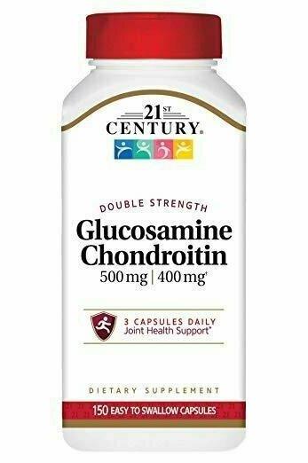21st Century Glucosamine Chondroitin 500/400mg - Double Strength Caps, 150 Count