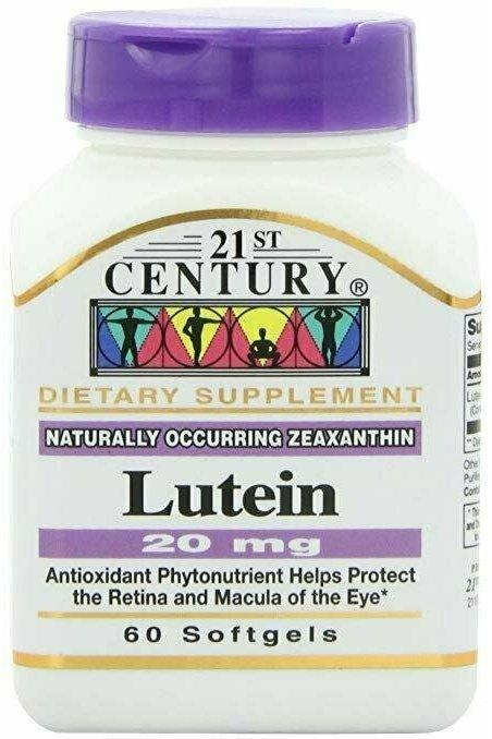 21st Century Lutein 20 mg Softgels, 60 Count