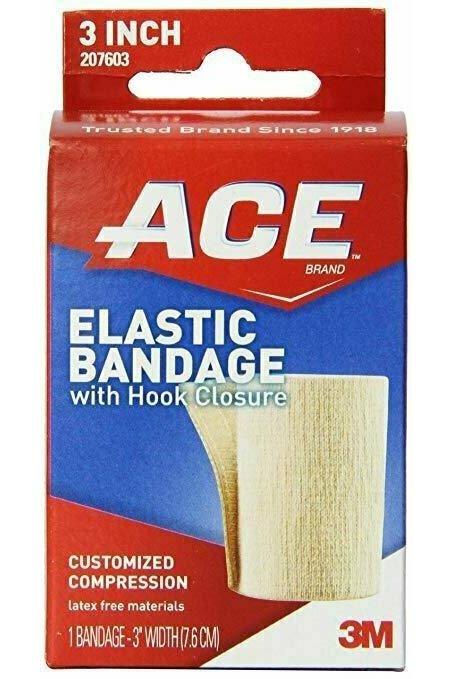 ACE Elastic Bandage with Hook Closure, 3 Inch