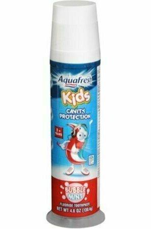 Aquafresh Kids Toothpaste Bubble Mint Pump 4.60 oz