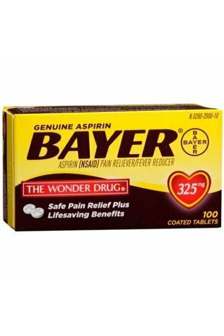 Bayer Aspirin 325mg Tablets 100 each