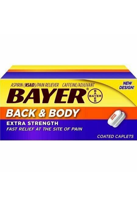 Bayer Extra Strength Back & Body 500 mg Caplets, 100 each