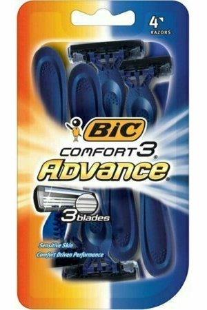 Bic Comfort 3 Advance Shaver, Disposable 4 each