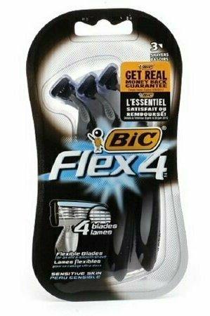 BiC Flex 4 for Men, Disposable Shaver, 3 each