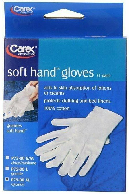 Carex Health Brands Soft Hands Cotton Gloves, XL