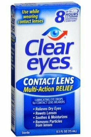 Clear Eyes Contact Lens Relief Soothing Eye Drops 0.50 oz