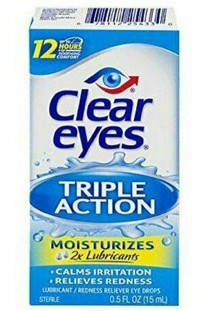 Clear Eyes Triple Action Relief Eye Drops 0.50 oz