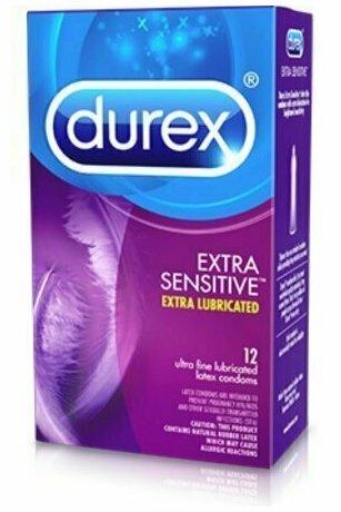 Durex Extra Sensitive Condoms Lubricated Latex 12 each