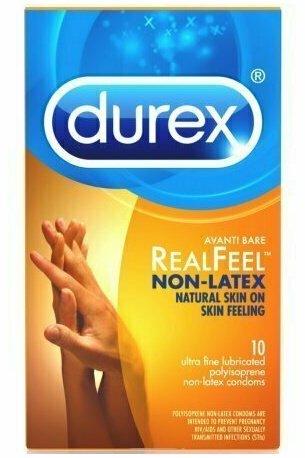 Durex Real Feel Avanti Bare Polyisoprene Non-Latex Condoms, 10 ct