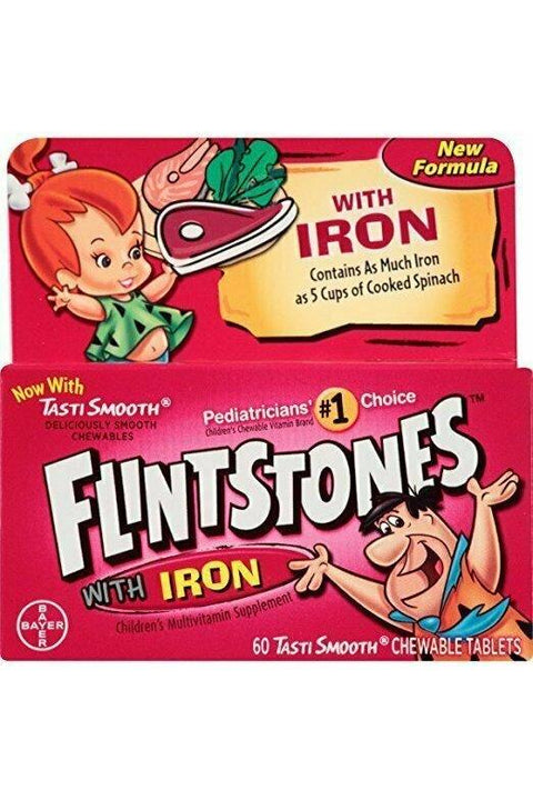 Flintstones Chewable Multivitamins with Iron, 60 Count