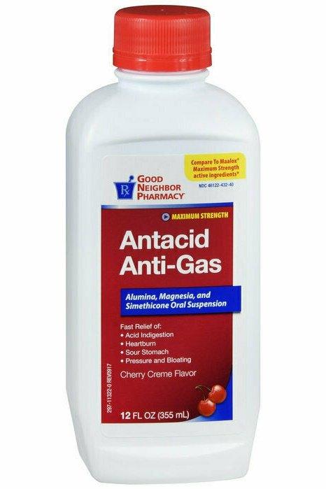 GNP ANTACID MAX STRENGTH CHERRY LIQUID 12OZ