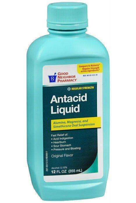 GNP ANTACID REGULAR STRENGTH LIQUID 12OZ