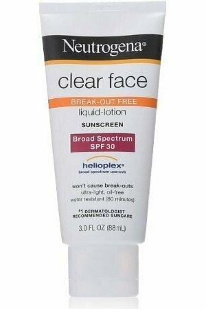 Neutrogena Clear Face Break-Out Free Liquid-Lotion Sunscreen SPF 30 3 oz