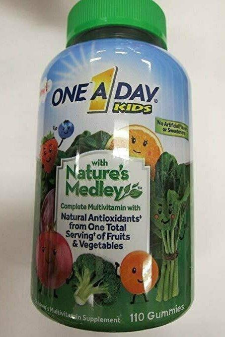 One A Day Kids Nature's Medley Complete Multivitamin, 110 Gummies