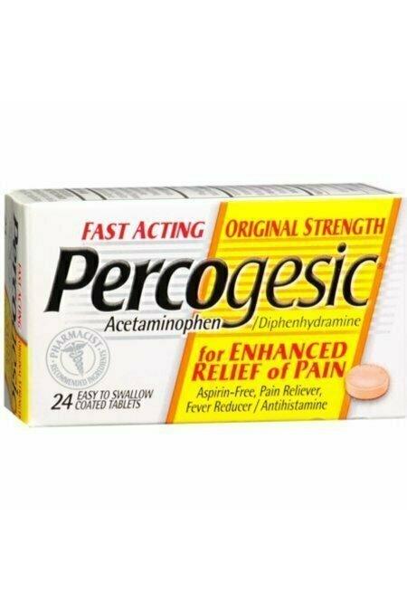 Percogesic Tablets 24 Tablets Acetaminophen/Diphenhydramine