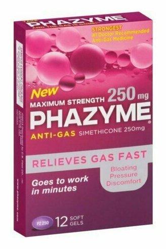 Phazyme Maximum Strength 250 mg Softgels, 12 Soft Gels