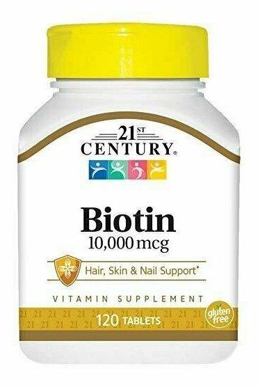 21st Century Biotin Tablets, 10,000 mcg, 120 Count