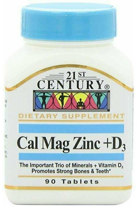 21st Century Cal Mag Zinc +D Tablets, 90 Count