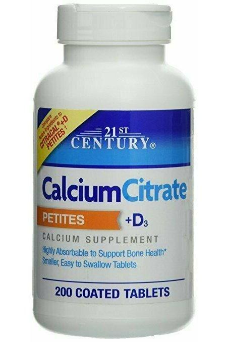 21st Century Calcium Citrate + D3 Petites Coated Tablets 200 each
