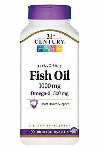 21st Century Fish Oil 1000 mg Enteric Coated Softgels, 90 Count