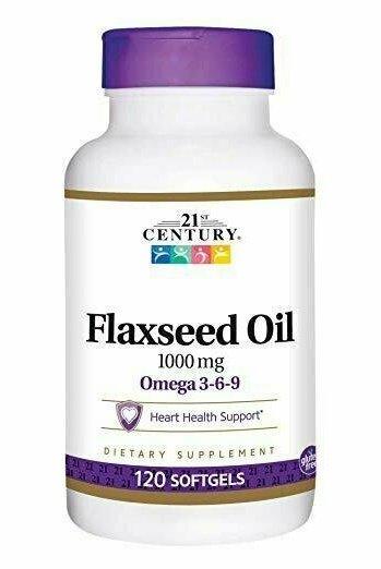 21st Century Flaxseed Oil 1000 mg Softgels, 120 Count