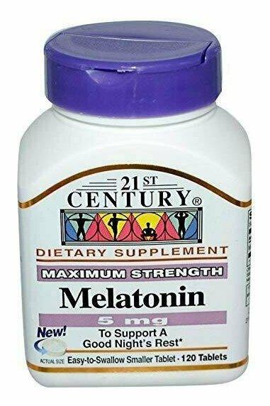 21st Century Health Care, Melatonin, 5 mg, 120 Tablets