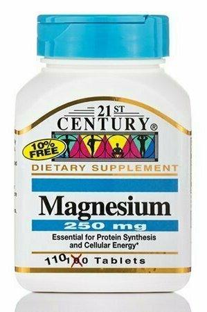 21st Century Magnesium 250 mg Tablets, 110 Count