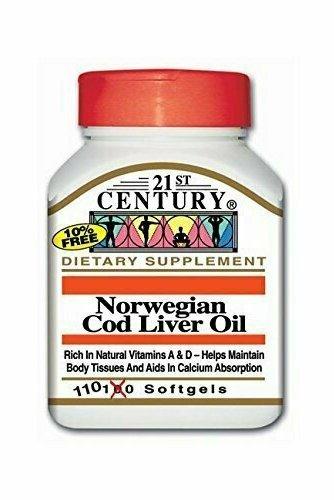 21ST Century NORWEGIAN COD LIVER OIL 110 SOFTGELS