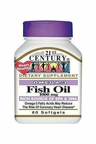 21st Century Omega-3 Fish Oil 1,000mg 60 Softgels
