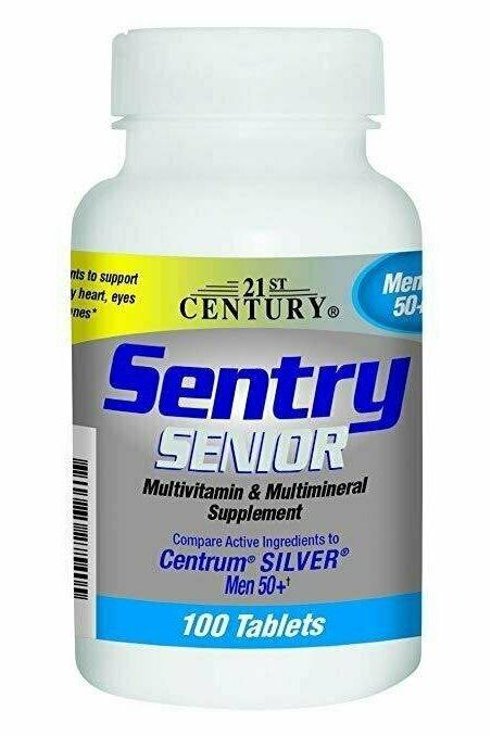 21st Century Sentry Senior Men 50Plus Tablets, 100 Count