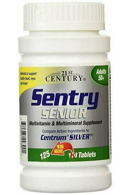21st Century Sentry Senior Tablets, 125 Count