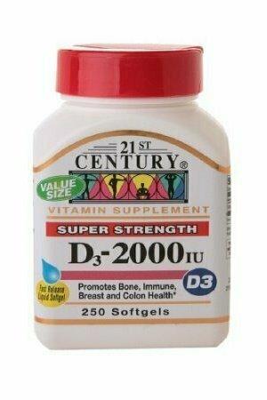 21St Century Vitamin D3-2000 Iu Super Strength Softgels - 250 Ea