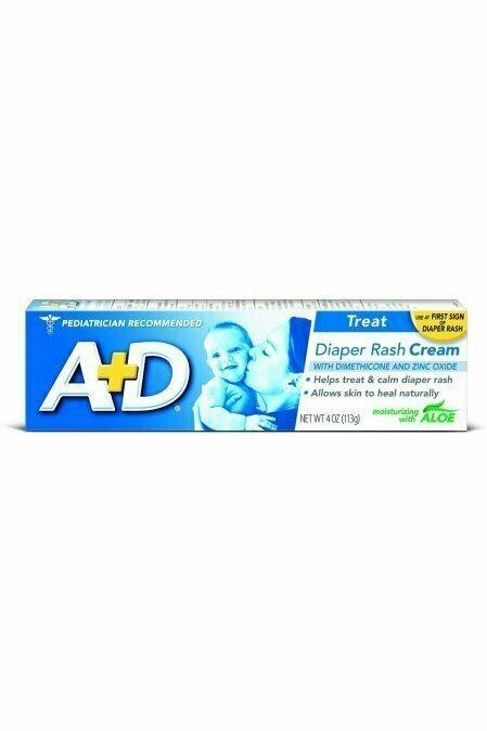 A+D Zinc Oxide Diaper Rash Cream with Aloe 4 oz