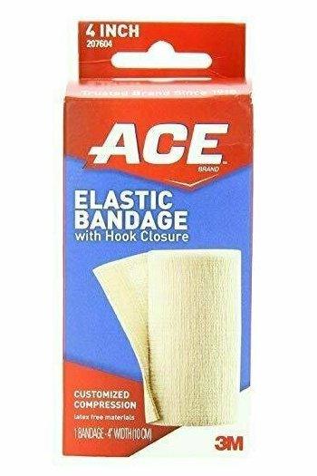 ACE 4 In WIDTH ELASTIC BANDAGE WITH CLIPS