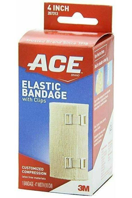 ACE Elastic Bandage with Clips, 4 Inches, 1-Count