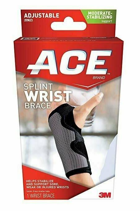 ACE Splint Wrist Brace, Reversible, One Size Adjustable