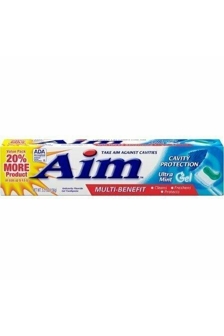 Aim Multi-Benefit Cavity Protection Gel Toothpaste, Ultra Mint 5.50 oz