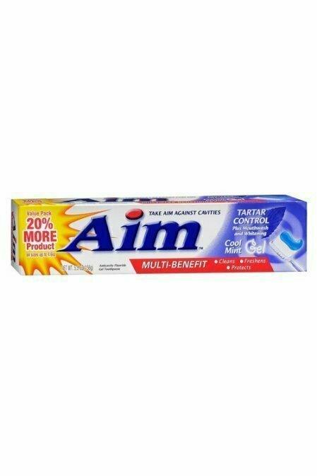 Aim Multi-Benefit Tartar Control Toothpaste, Cool Mint Gel, 5.5 Oz