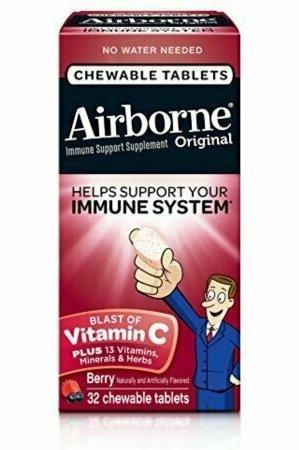 Airborne Chewable Vitamin C 1000mg , Berry, 32 ct