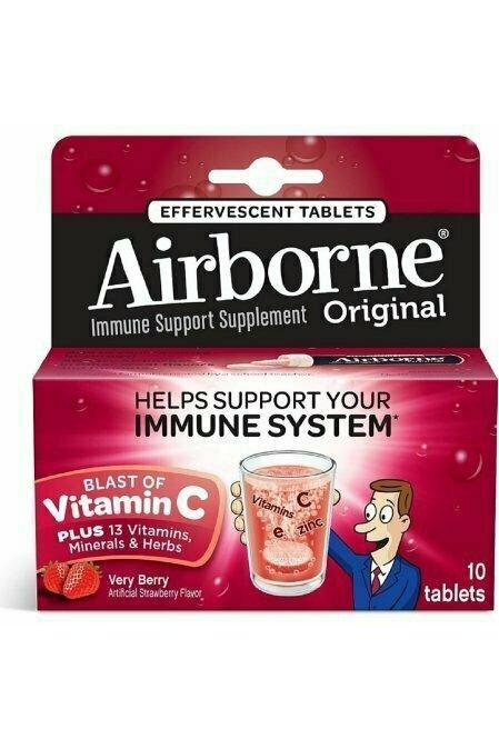 Airborne Effervescent Tablets, Very Berry 10 each