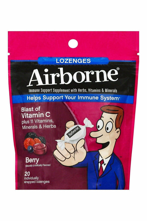 Airborne Vitamin C Immune Support Lozenges, Berry 20 each