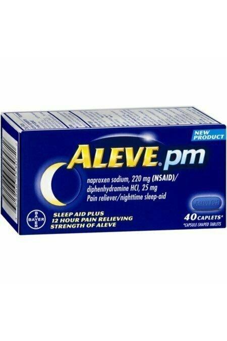 Aleve PM Pain Reliever Nighttime Sleep-Aid Caplets, 40 each