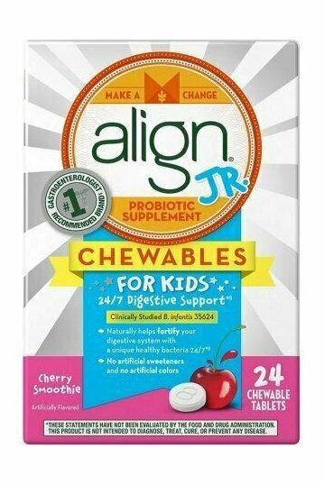 Align Jr. Probiotic Chewables Tablets For Kids, Cherry Smoothie 24 Pack
