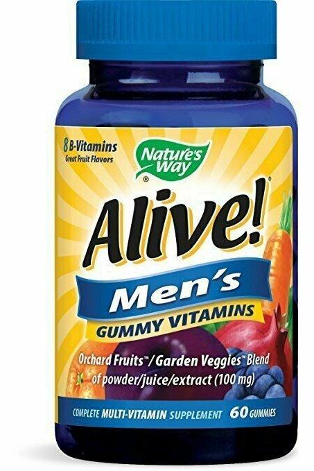 Alive! Men's Gummy Vitamin, Complete Multi-Vitamin 60 Gummies