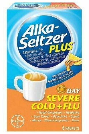Alka-Seltzer Plus Severe Cold and Flu Day Packets, Honey Lemon 6 each
