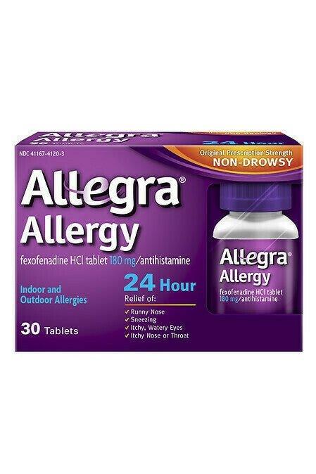 Allegra 24 Hour Allergy, 180mg Tablets, 45 ct.