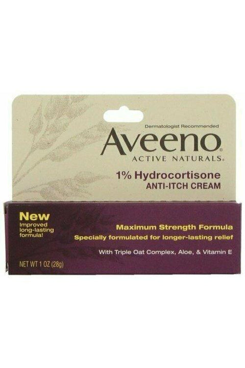 Aveeno, Anti-Itch Cream, 1% Hydrocortisone Tube, 1 oz