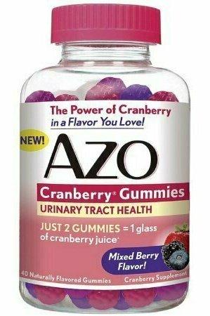 AZO Cranberry Gummies Urinary Tract Health, Mixed Berry 40 each