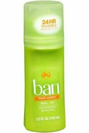 Ban Anti-Perspirant Deodorant Original Roll-On Fresh Cotton 3.50 oz